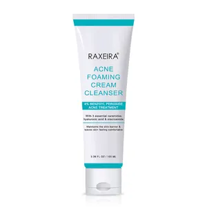 Nettoyant pour le visage, traitement de l'acné, produit de marque privée, acide aminé, peroxyde de benzoyle, pour les peaux sensibles
