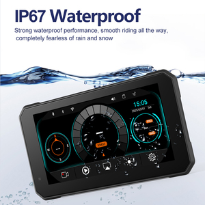 Navigateur Moto à Démontage Rapide Écran Tactile 6" avec Carplay <span class=keywords><strong>Android</strong></span> <span class=keywords><strong>Auto</strong></span> Double Objectif Dashcam DVR Étanche TPMS - Product Image 3