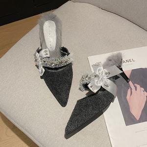 Chaussures d'été élégantes pour femmes en cuir véritable doré, style chinois, à talon aiguille et bout pointu, parfaites pour les mariages - Product Image 6