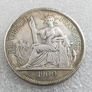 1900 Francia Indocina Francese Piastre - Copia della Moneta - Product Image 6