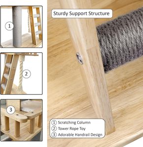 Apartemen pohon kucing Modern tahan lama dan bergaya untuk kucing dalam ruangan dibuat dengan sempurna untuk istirahat dan goresan yang menyenangkan - Product Image 5