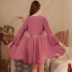 SMOOTH Robe de nuit pour femme, ultra fine, mignonne et ajustée, avec dos ajouré, sur mesure, style loungewear - Product Image 4