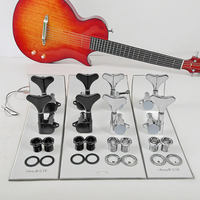 Factory Direct Bass Hardware Accessories 2R2L Metal Sealed Tuners Machine Heads Black for Four String Basses