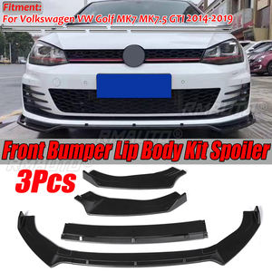 Carbon Fiber Look/Black Front Bumper Splitter Lip <b>Diffuser</b> Spoiler <b>for</b> Volkswagen <b>for</b> VW Golf MK7 MK7.5 GTI GTR GTD 2014-2019 - Product Image 1
