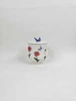 Vela Aromática de Cera de Soja en Frasco de Vidrio Pintado a Mano, Diseño de Mariquita y Lirio de los Valles, Fragancia Personalizada, Arte Moderno, Decoración del Hogar
