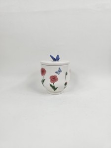 Hand-Painted Glass <b>Jar</b> Soy Wax Scented Candle with Ladybug Lily of Valley Design Custom Fragrance Modern Art for Home Decoration - Product Image 3