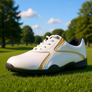 Nouvelles chaussures de golf pour hommes - Chaussures de sport décontractées avec tige en cuir antidérapante et résistante à l'eau, chaussures en cuir professionnelles pour hommes - Product Image 2