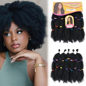 Groothandel Edelen 14Inch <span class=keywords><strong>Kinky</strong></span> Twist Beste Kwaliteit Edelen Goud <span class=keywords><strong>Kinky</strong></span> <span class=keywords><strong>Afro</strong></span> <span class=keywords><strong>Kinky</strong></span> Bulk Bundels Meche 20 Strengen/Pack Gehaakte Vlecht - Product Image 1