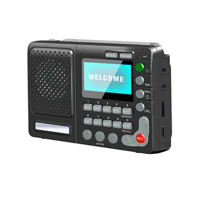 AM/FM/SW 3 диапазона/WB (США) Портативный цифровой PLL-радиоприемник с MP3-плеером, диктофоном и будильником