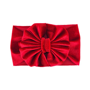 Go Party neonato bambino fascia in velluto <span class=keywords><strong>fiocco</strong></span> per <span class=keywords><strong>capelli</strong></span> Over size Floppy Bow Baby turbante Headwrap bambini ragazze accessori per <span class=keywords><strong>capelli</strong></span> - Product Image 1