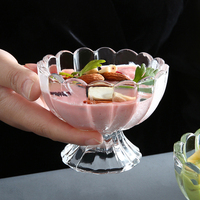 Contenants à glace en forme de pétale au design délicat, coupes à dessert pour jus et salades, bols à glace