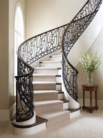 Rampe d'escalier intérieure Tanlong en fer forgé, design de balustrade pour escalier de balcon