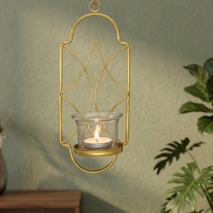 Wall-Mounted Durable Minimalist Iron Candlestick Holder Handmade Christmas Decor Modern Holiday <b>Sconce</b> Eco-Friendly Home Accent - Product Image 6