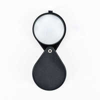 Loupe de poche pliable miniature noire 60 mm 6x pour femmes, hommes et personnes âgées