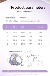 Arnés de pecho para perro, modelo nuevo, con muñeco desmontable, correa de tela de red transpirable para uso en exteriores - Product Image 4