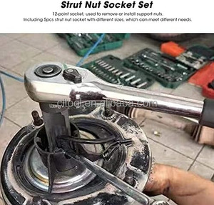 CLAUTOOL 12 POINT Suspension Strut <strong>Socket</strong> Tool 6pcs 1/2 Drive Strut Nut <strong>Socket</strong> 16mm <strong>18mm</strong> 19mm 21mm 22mm 24mm for Hex Wrench 6496 - Product Image 6