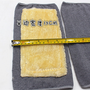 Knee Sleeve With Faux <b>Fur</b> Inner Elastic Fit For Men Motorcycle Sports Warm Protection Length 30cm Width 15cm - Product Image 3