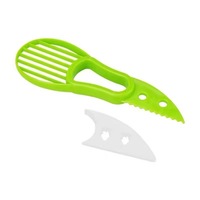 Avocado-snijder & mes 2-in-1, plastic, handmatig, fruit- & groentegereedschap, vaatwasserbestendig, eenvoudig huishoudelijk gebruik in de keuken