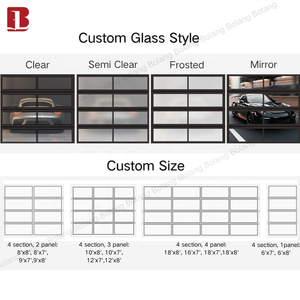 Porte de garage sectionnelle automatique Bolang en verre trempé avec cadre en aluminium, résistante aux UV et isolée, pour villa et maison - Product Image 5