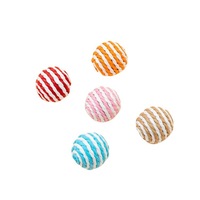 Balle à gratter pour chat en papier et sisal écologique et durable Jouet de balle de canne de couleur bonbon Jouet interactif pour chat Jeu de balle pour chat qui roule
