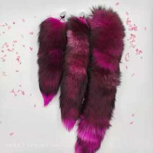 Лисий хвост металлическая анальная пробка длинный хвост животного Расширенная Анальная пробка для женщин и мужчин забавные взрослые секс-игрушки - Product Image 3