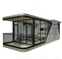 Maison Capsule Spatiale de Luxe, Structure en Acier, Panneaux Sandwich, Étanche, Alimentée par Énergie Solaire, Hôtel Glamping, Villa, Vente en Gros, Personnalisable