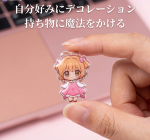 การ์ดแคปเตอร์ซากุระ 3D นูนคริสตัลอีพ็อกซี่สติกเกอร์สาวอะนิเมะน่ารักเยลลี่บับเบิ้ลสติกเกอร์สมุดบันทึกสมุดภาพเด็กเครื่องเขียน - Product Image 5