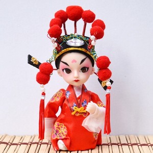 Regalo de marea Nacional 5 pulgadas versión <span class=keywords><strong>Q</strong></span> Ópera China muñeca de seda resina de dibujos animados decoración del hogar ornamento pequeño regalo - Product Image 4