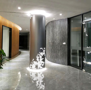 Panel <span class=keywords><strong>de</strong></span> Aluminio Luminoso Personalizado para Pilares Cilíndricos, Lámina <span class=keywords><strong>de</strong></span> Aluminio Iluminada con Diseño Artístico para Envolver Columnas - Product Image 3