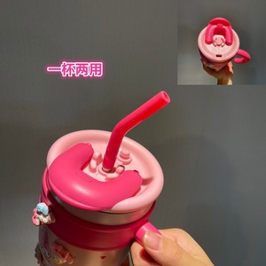 Chibi Maruko Chan Stainless Steel Tumbler 316 Inner Large Capacity Vacuum Insulated With Straw For Office Use - Product Image 4