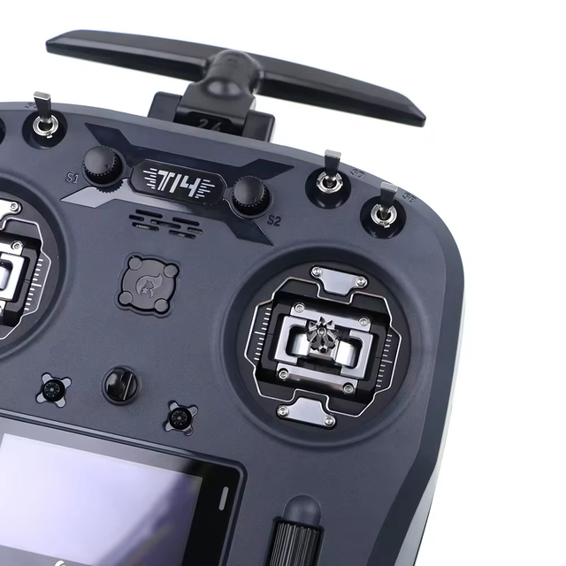 Jumper T14 2.4GHz/915MHz 1W ELRS VS-M Hall Sensor Gimbals 2.42" Radio Controller for Rc Racing Drone ZLD Black