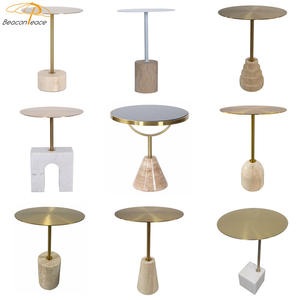 Mesa Auxiliar Moderna de Lujo para Hotel, Interior y Exterior, Mesa Auxiliar de Café, Elegante Mesa Auxiliar Pequeña para Sala de Estar, Balcón, Cafetería - Product Image 1