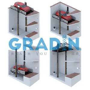 Elevador de estacionamento subterrâneo personalizado de 2 toneladas para elevador de carro em garagem doméstica