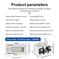 Compteur électronique minuterie accumulateur affichage numérique poinçon minuterie industrielle compteur H7EC-BLM