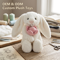 Jouets en peluche super doux personnalisés en usine avec broderie de logo, peluches de Pâques en relief, décorations de vacances, peluches personnalisées