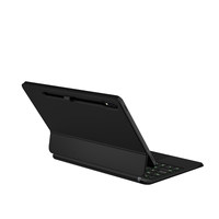Casing kulit pelindung magnetis, casing kulit pelindung magnetis dengan Keyboard nirkabel, lampu latar sentuh mengambang untuk Samsung Tab S7 Plus S8 Plus S7 FE S9 Plus