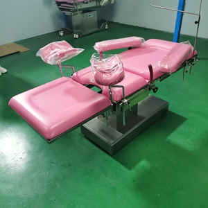 سرير فحص أمراض النساء الكهربائي مع مصدر طاقة يدوي فولاذية/معدنية أريكة فحص أمراض النساء طاولة عمليات بلاستيكية - Product Image 3