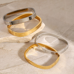 Stainless Steel Geometric <b>Bracelet</b> <b>Set</b> For Women Gold And Silver Color Gift Jewelry - Product Image 3