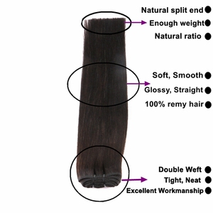 XUCHANG ARMONIA di Remy Del Virgin Macchina Cucito Piatto di Trama di Estensione Dei <span class=keywords><strong>Capelli</strong></span> Cuticola Allineati Puro Dei <span class=keywords><strong>Capelli</strong></span> 1pc 100 g/pz 12 "14" 16 "18" 22" - Product Image 5