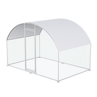 Poulailler extérieur pour la maison et la ferme 2*3*2m, structure en acier galvanisé et enclos en grillage hexagonal pour volailles