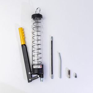 Pistolet à <span class=keywords><strong>graisse</strong></span> manuel 600cc à tige unique, corps transparent en PC, outil automobile - Product Image 6