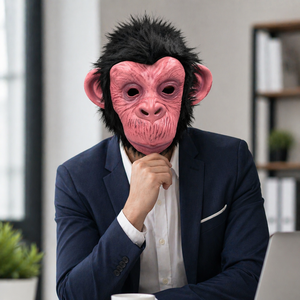 Máscara Realista de Chimpancé Rosa, Máscara de Látex de Cabeza Completa para Adultos, Divertida Máscara de <span class=keywords><strong>Mono</strong></span> para Halloween, Cosplay y Fiestas - Product Image 6