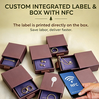 Boîte cadeau de luxe pour bijoux, recyclable, avec RFID et NFC, avec sceau holographique antivol, boîtes rigides en papier artistique, sécurité intelligente personnalisée, logo OEM