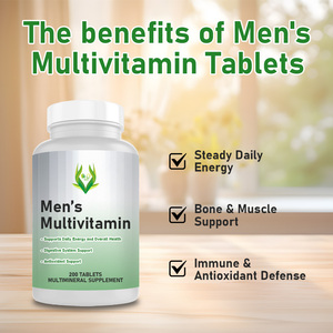 Comprimés multivitaminés pour hommes OEM, pour le soutien du système digestif et la protection antioxydante, multivitamines quotidiennes pour hommes - Product Image 3