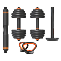 Ensemble d'haltères réglables de 45 kg, équipement de fitness à domicile pour hommes et femmes, entraînement musculaire