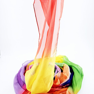 <b>Silk</b> <b>scarf</b> that blooms into a rainbow - <b>Long</b> rainbow <b>silk</b> <b>scarf</b> - Kingmagic stage magic prop - 45cm x 10m - Product Image 3