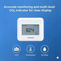 Monitor de CO2 Inalámbrico WiFi Aeropulse A200-CO2 con Batería, Diseño Elegante, Alta Precisión, Alarma Sonora, 2 Años de Garantía, para el Hogar