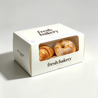 Caja de Pan de Cartón de Alta Gama con Logotipo Personalizado, Forro de Esponja, Laminación Mate y Ventanas para Pasteles y Embalaje de Regalos