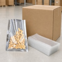 Sachet sous vide transparent barrière à l'oxygène et à l'humidité, scellé sur trois côtés (PA/PE) pour grains de café en vrac