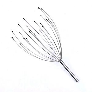 White <b>Box</b> 20Claws Octopus Relax Hair Scalp Scratcher Manual <b>Tool</b> <b>Metal</b> Head Massager - Product Image 4